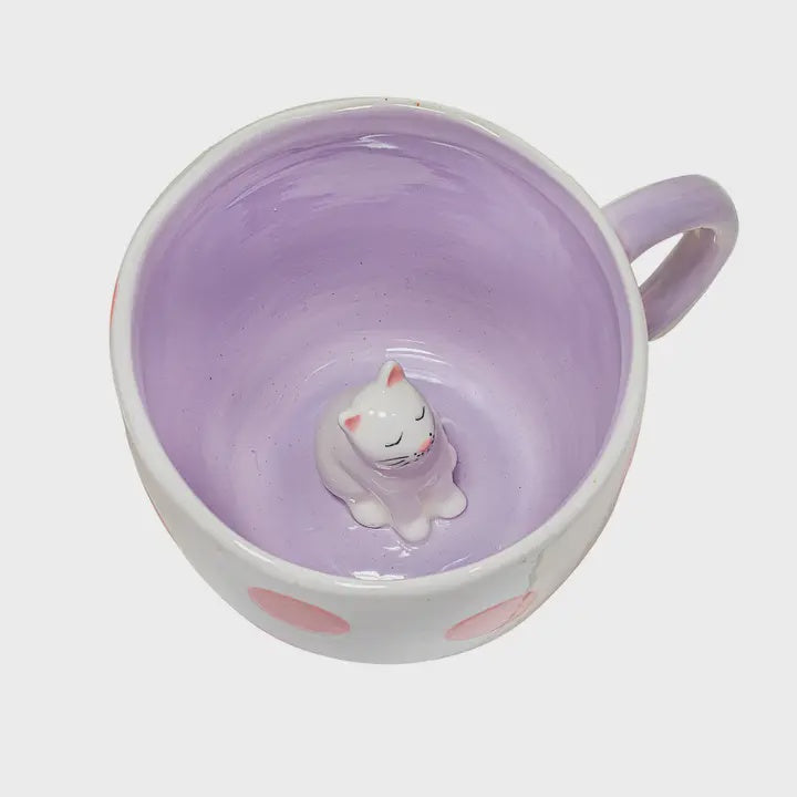 Mug: Ceramic Surprise Hidden Cat - Sass & Belle