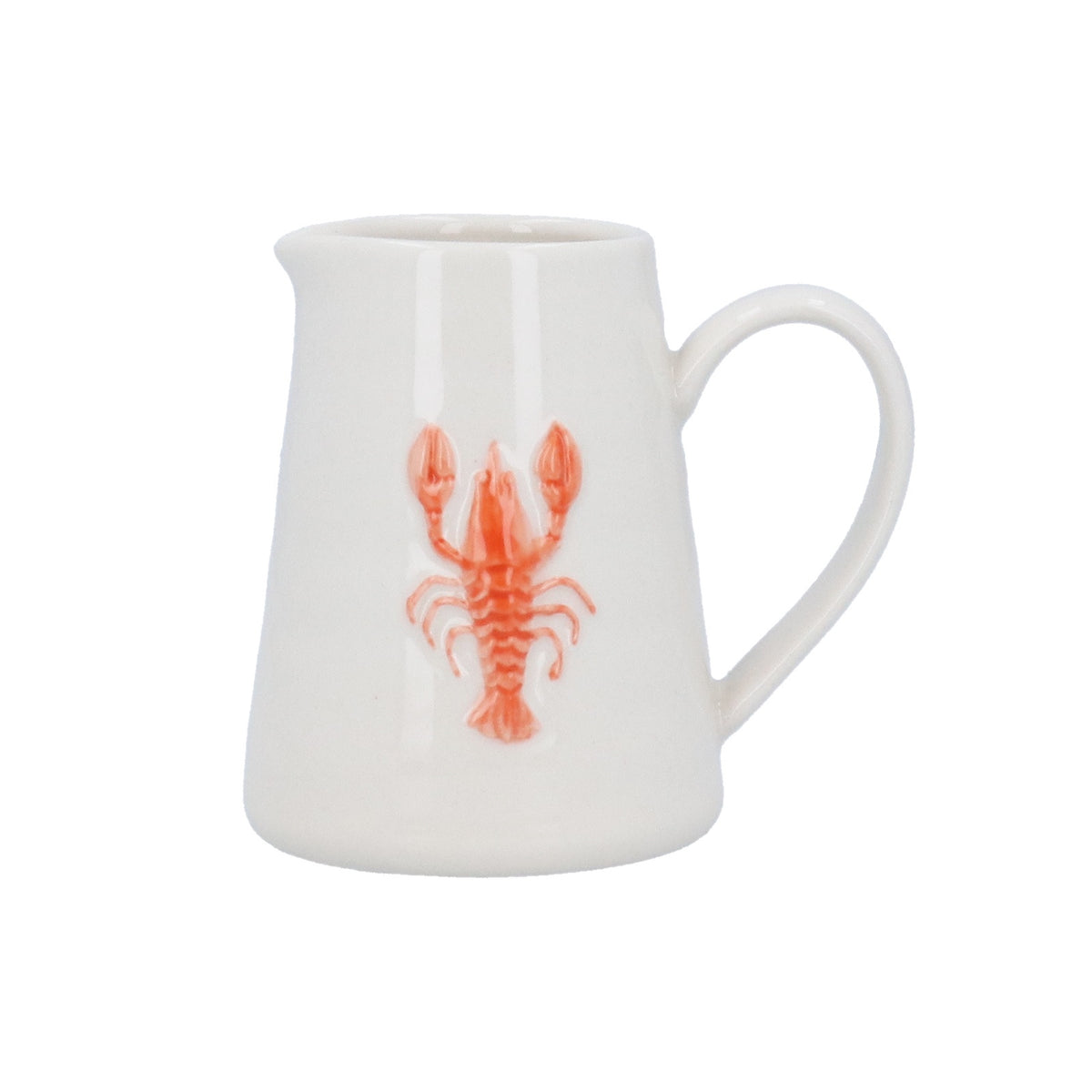 Mini Jug: Stoneware Raised Lobster - Cream- Gisela Graham