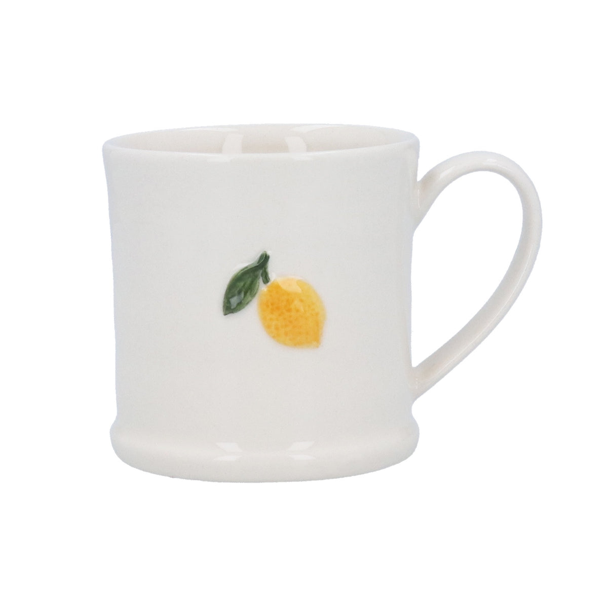 Mini Mug: Stoneware Raised Lemons  - Cream- Gisela Graham