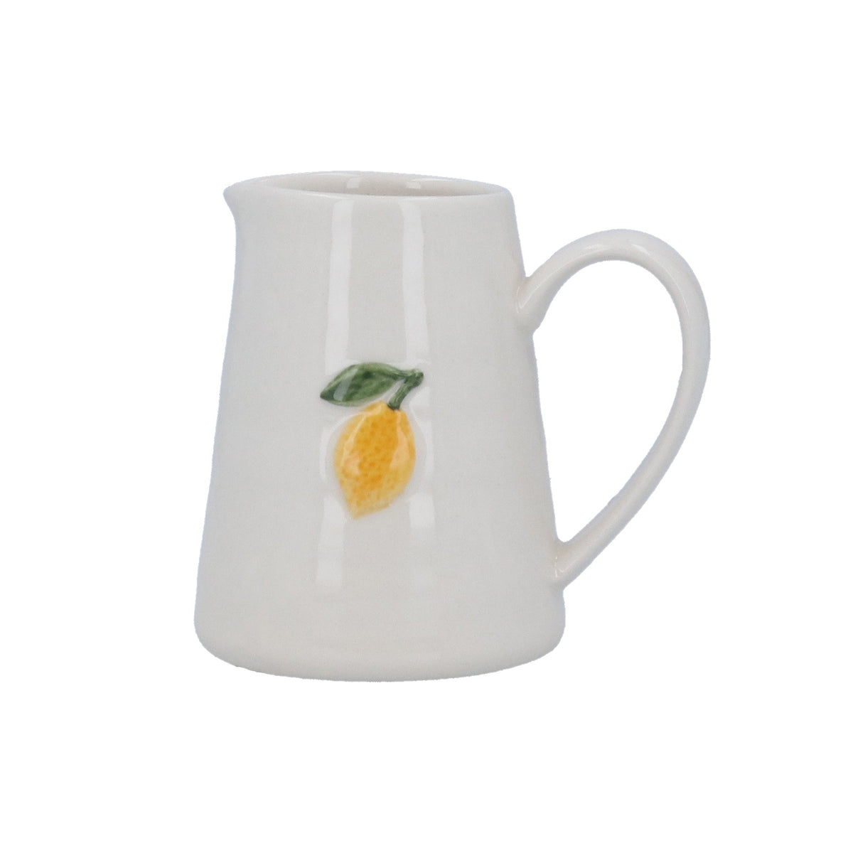 Mini Jug: Stoneware Raised Lemon - Cream- Gisela Graham