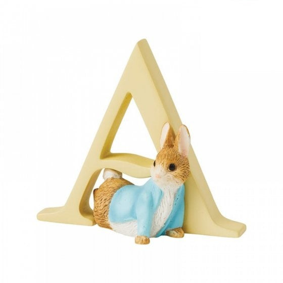 Letter Ornament: Handpainted Cast Stone  Peter Rabbit - Peter Rabbit