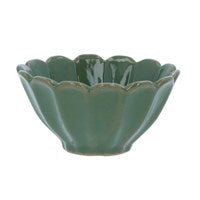 Decorative Bowl: Stoneware Fluted Mini  - Green - Gisela Graham