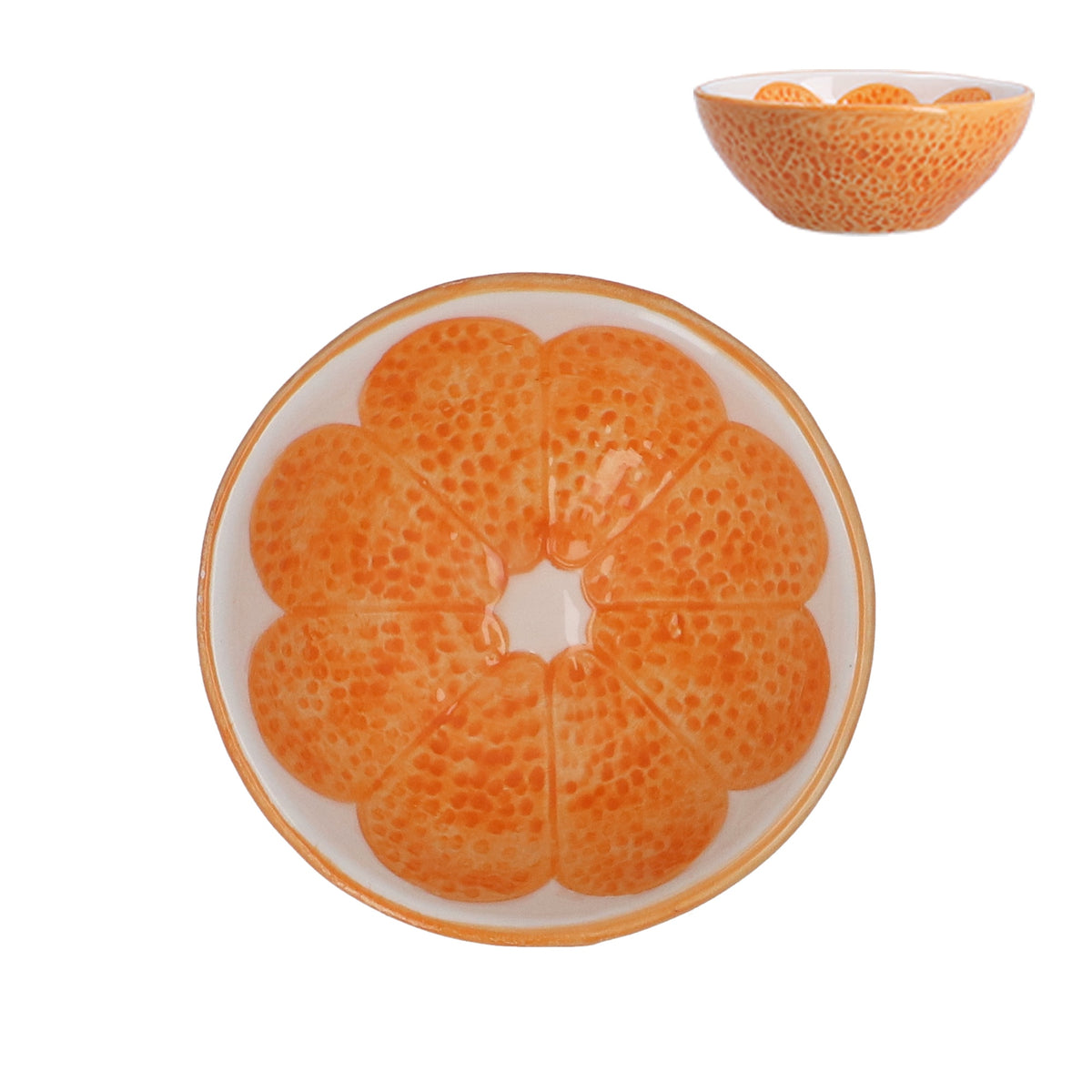 Mini Bowl: Stoneware Orange Small - Orange  - Gisela Graham