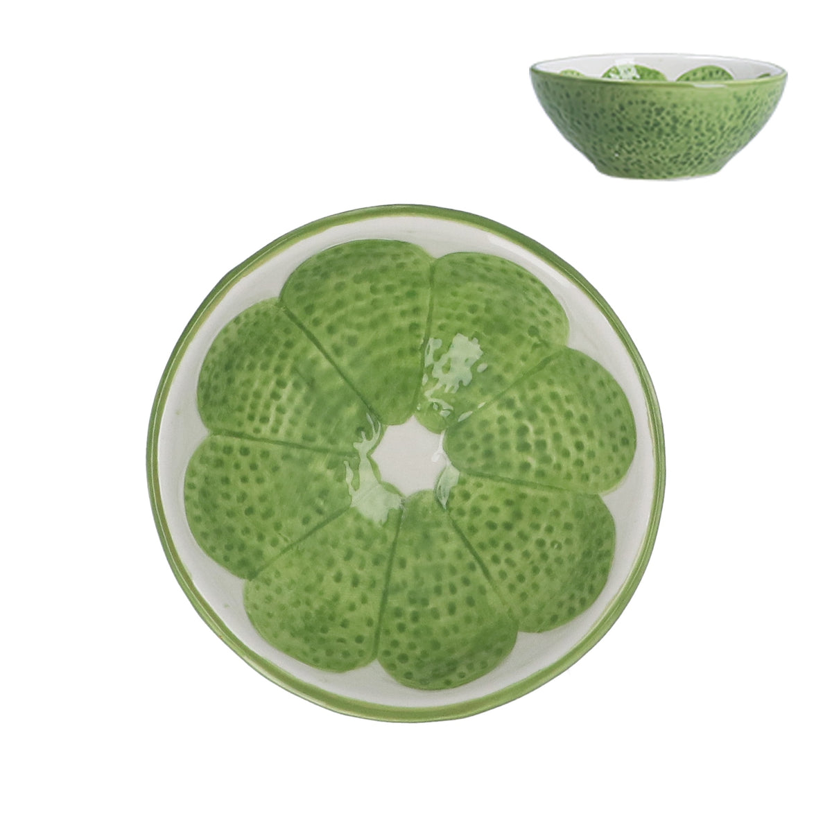 Mini Bowl: Stoneware Lime Small - Green  - Gisela Graham