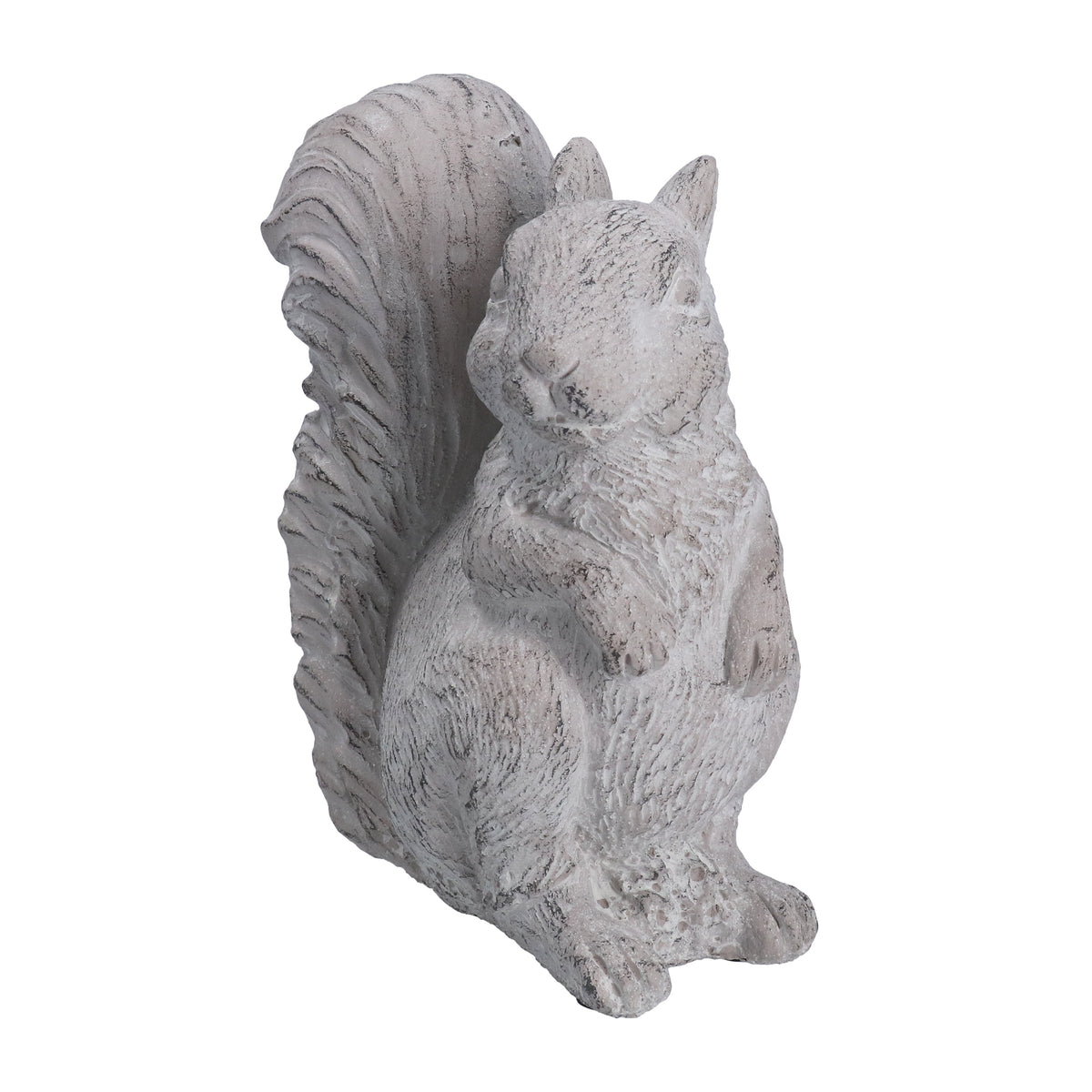 Ornament: Concrete Stone Effect Squirrel - Grey - Gisela Graham