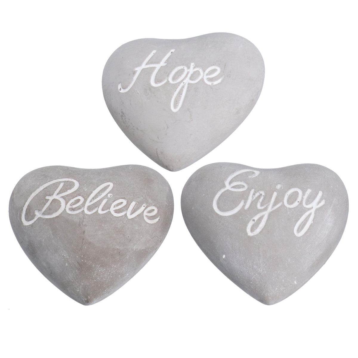 Ornament: Concrete Stone Effect Hearts - Various - Gisela Graham
