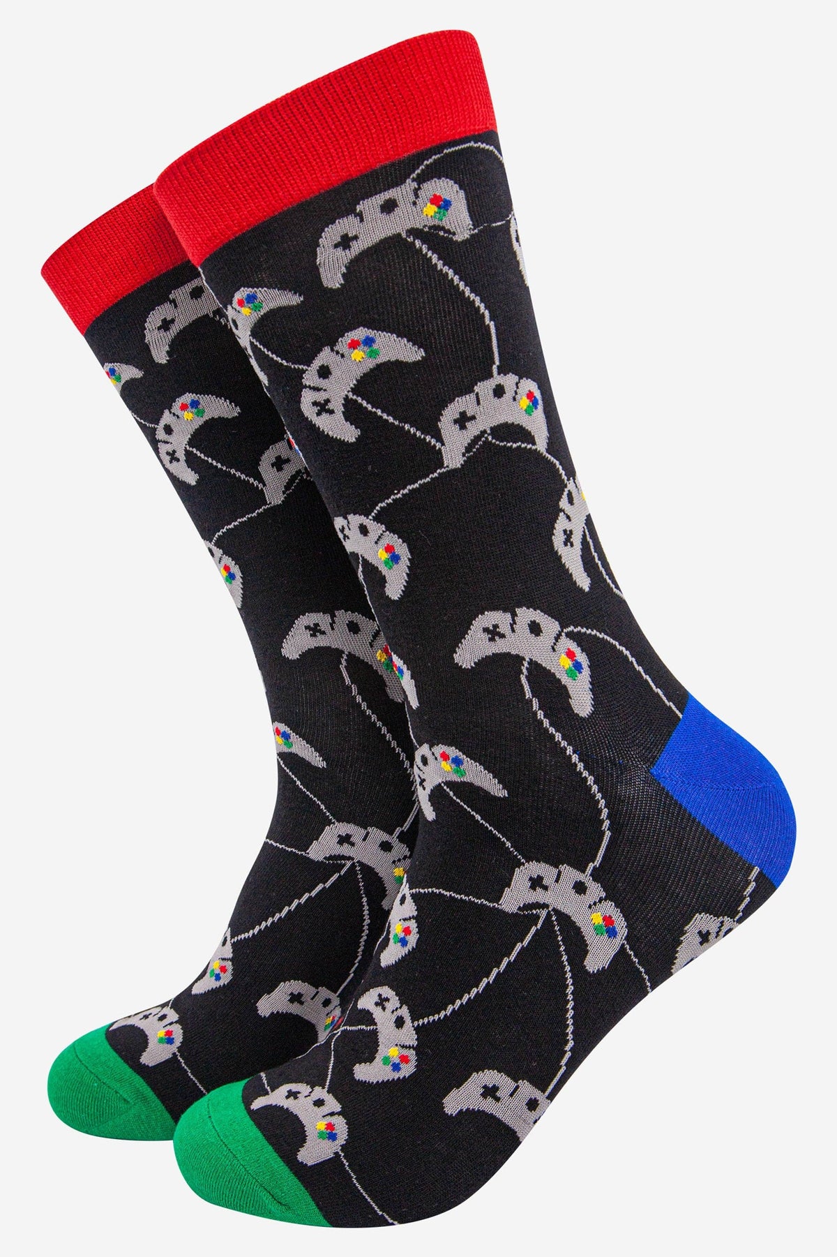 Men's Socks:  Bamboo  Games Console - Black - Sock Talk