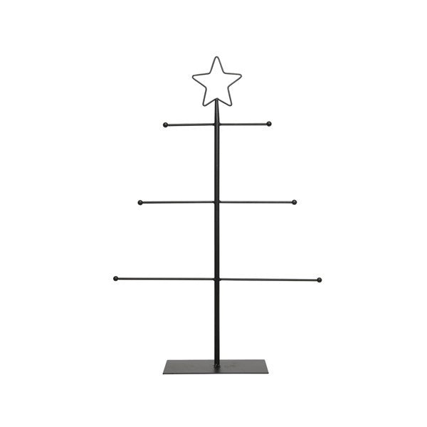 Christmas Tree: Metal Star Top Small - Black
