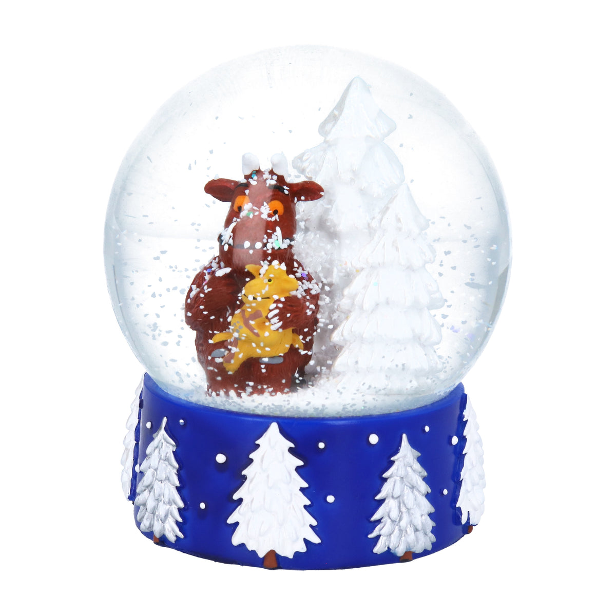 Snowglobe: Glass Gruffalo & Gruffalo's Child - Blue - Gisela Graham