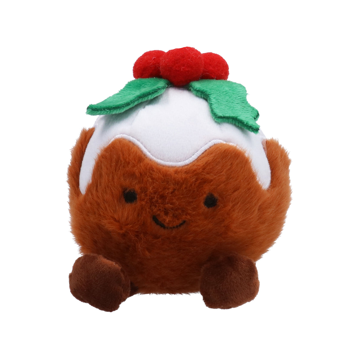Christmas Plush Toy : Fabric Cute Christmas Pudding - Brown - Gisela Graham