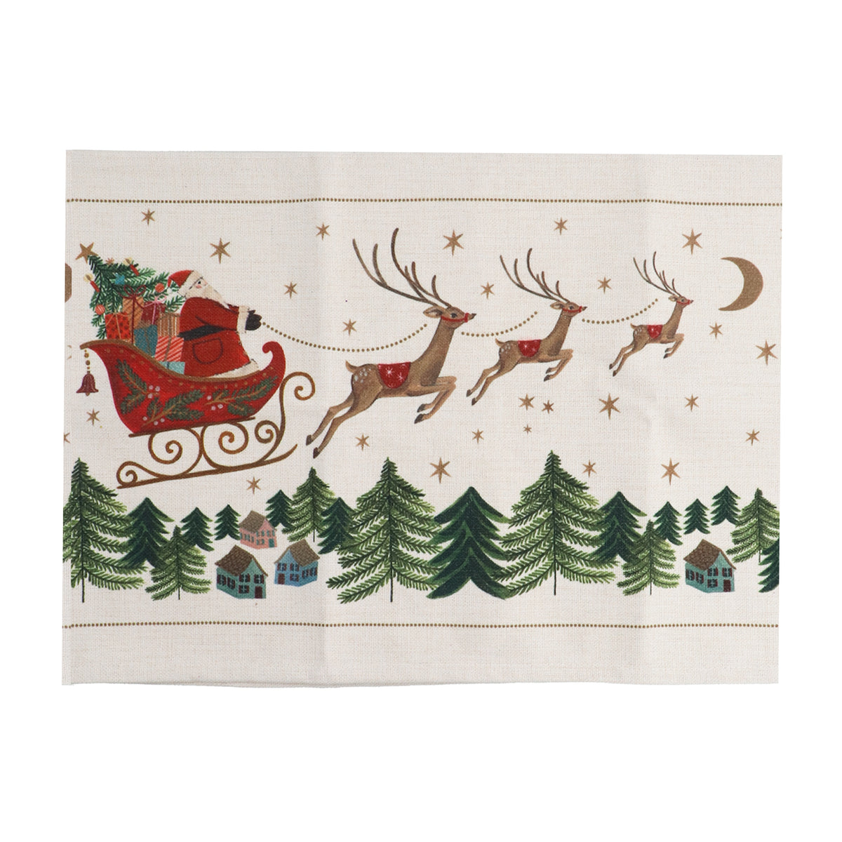 Christmas Table Runner: Nostalgia Sleigh - Gisela Graham