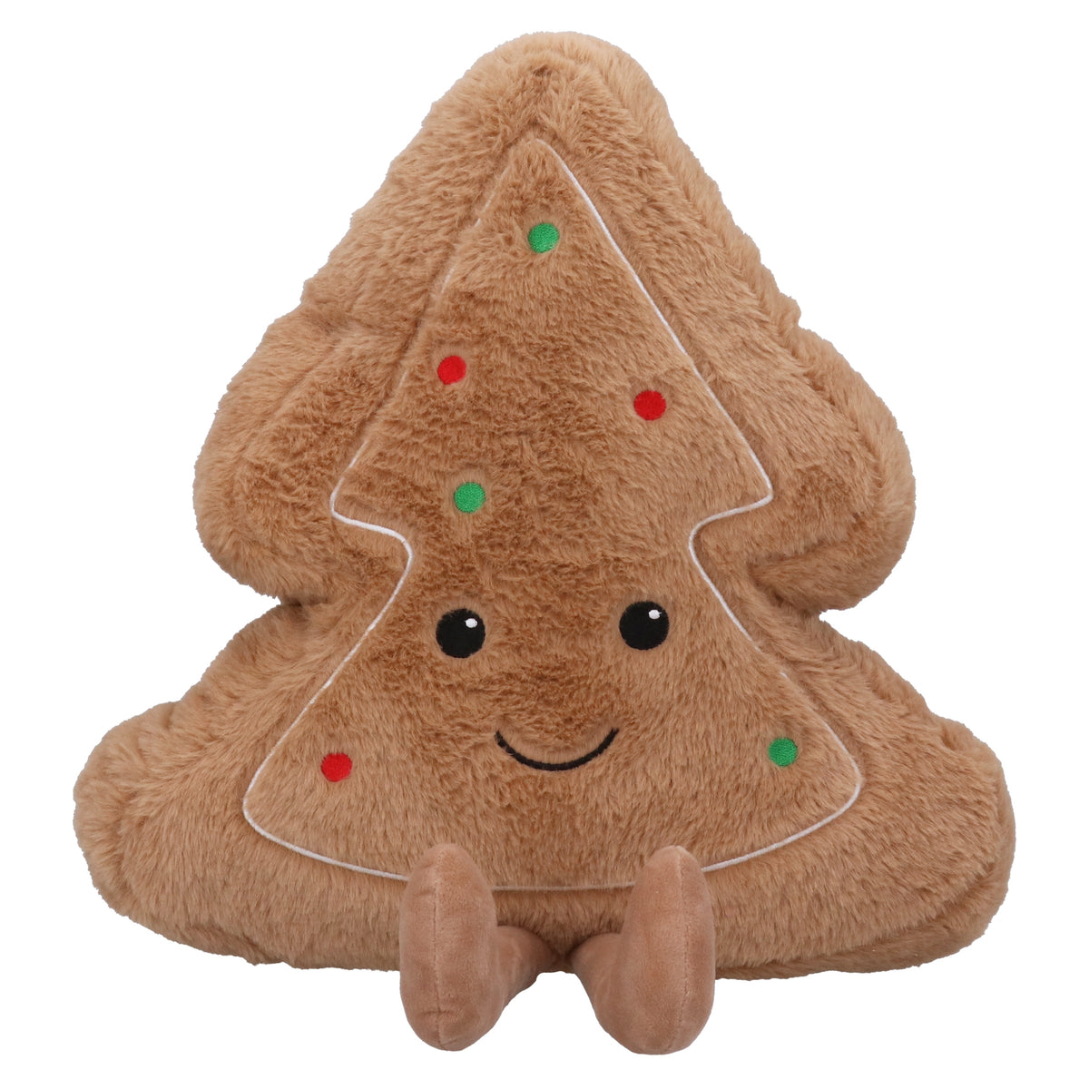 Christmas Plush Toy : Fabric Cute Christmas Gingerbread Tree  52 cm - Brown - Gisela Graham