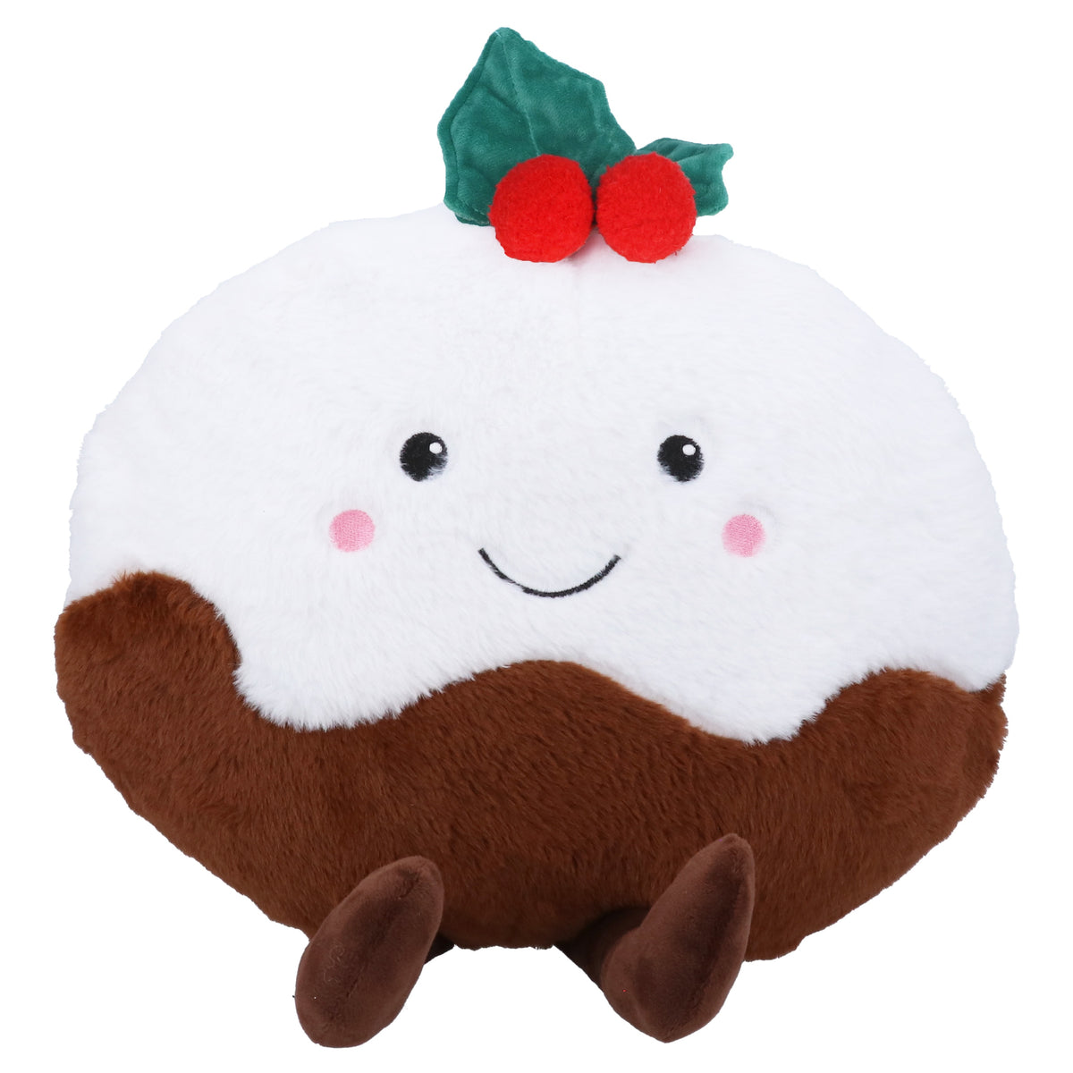 Christmas Plush Toy : Fabric Cute Christmas Pudding 51 cm - Brown - Gisela Graham