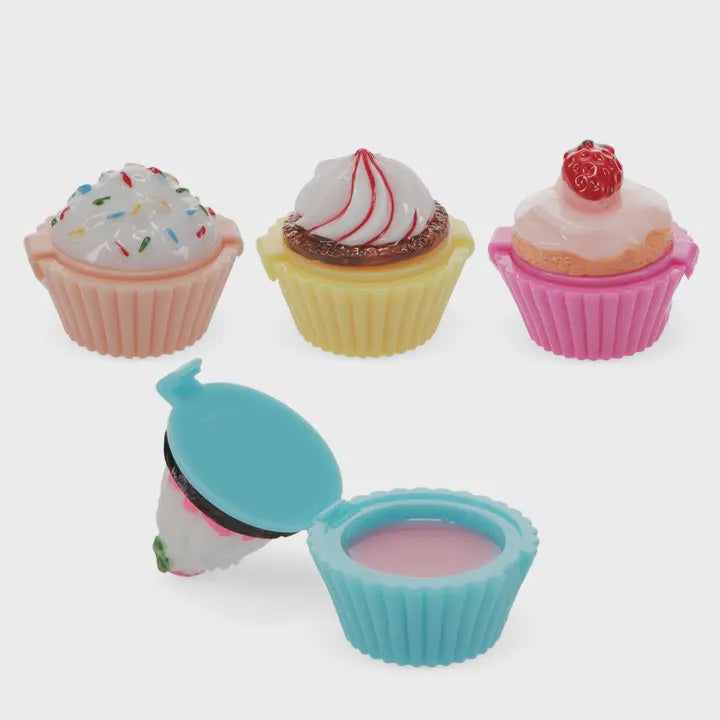 Lip Balm: Scented Sweet Berry Cupcake  Container - Rex London