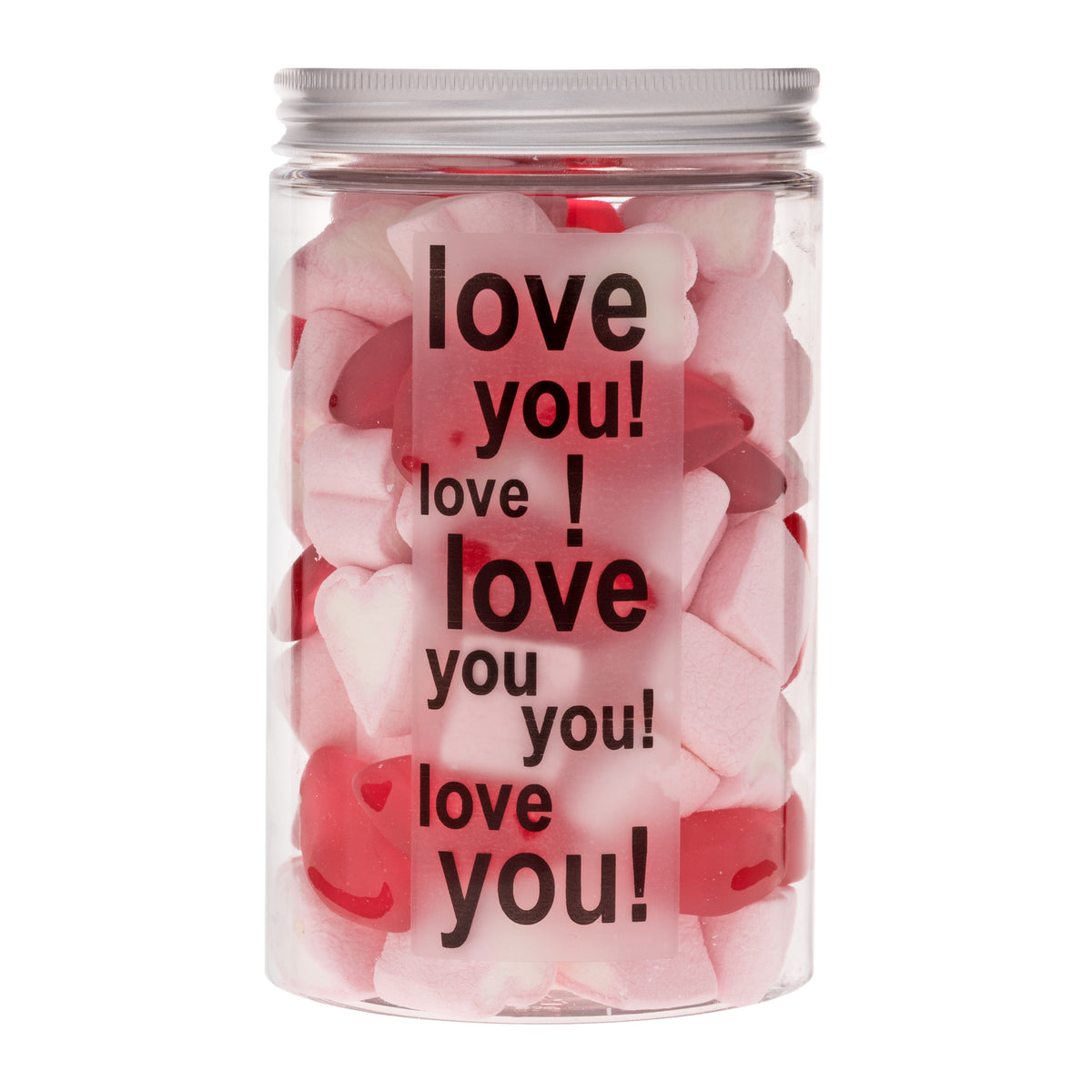 Sweet Jar: Hot Lips And Mallow Hearts Tall Jar - Candyhouse