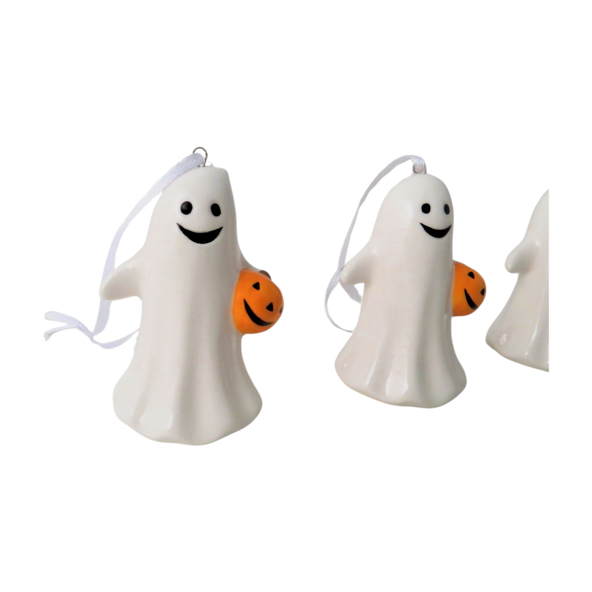 Autumn Hanging Decoration: Ceramic Ghost - Giftware Trading