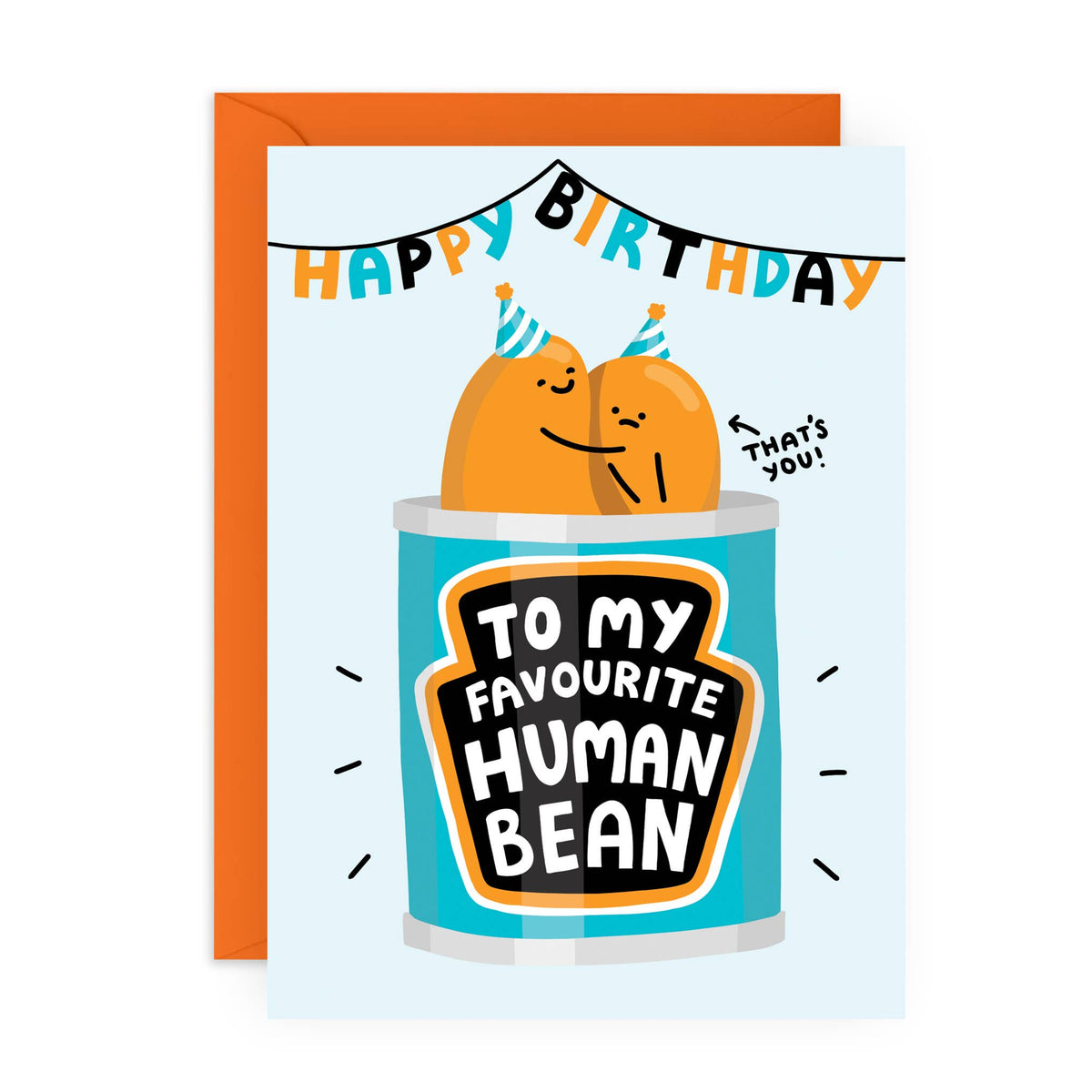 Birthday Card: BIRTHDAY HUMAN BEAN Cute - Central 23 Cards