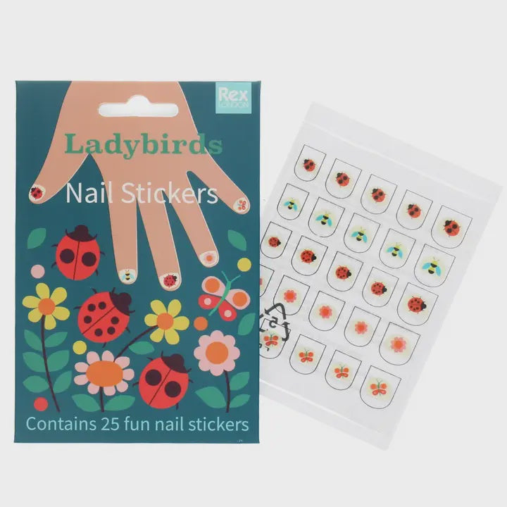 Children's Nail Stickers: LadyBird  Pack of 25- Rex London