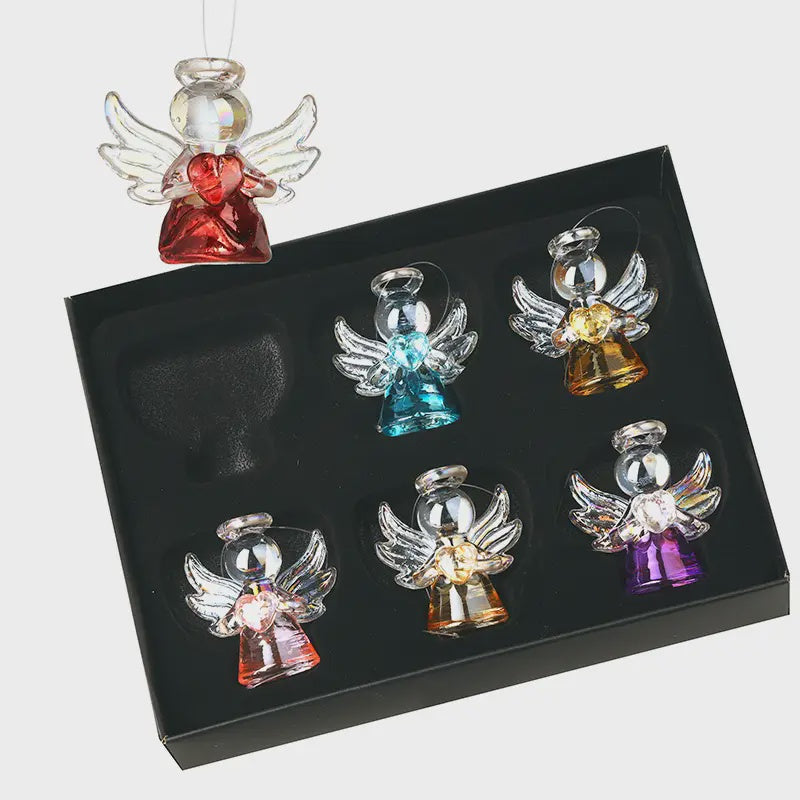 Christmas Tree Decoration: Glass Angel Small - Various - Heaven Sends