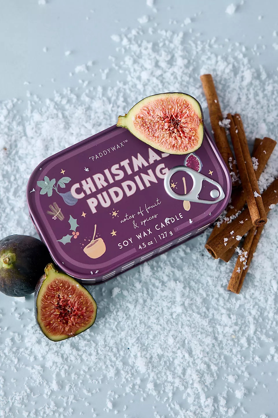 Christmas Candle: Tin Scented  Bistro 4.5oz/127g Christmas Pudding - Fruit & Spices - Paddywax