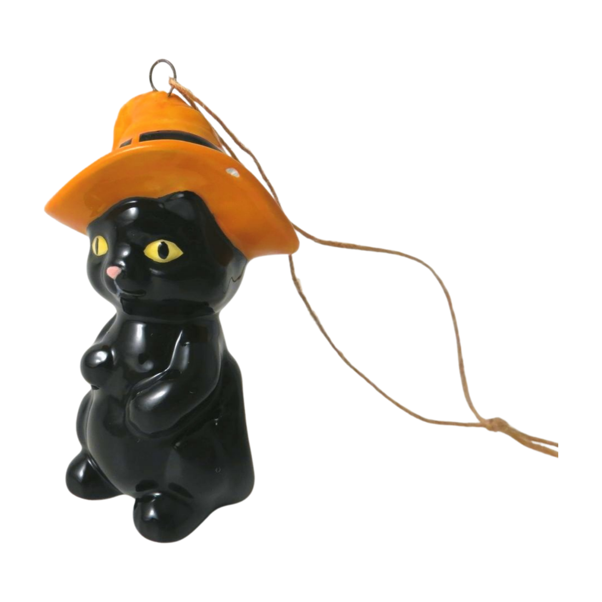 Autumn Hanging Decoration: Ceramic Black Cat - Giftware Trading