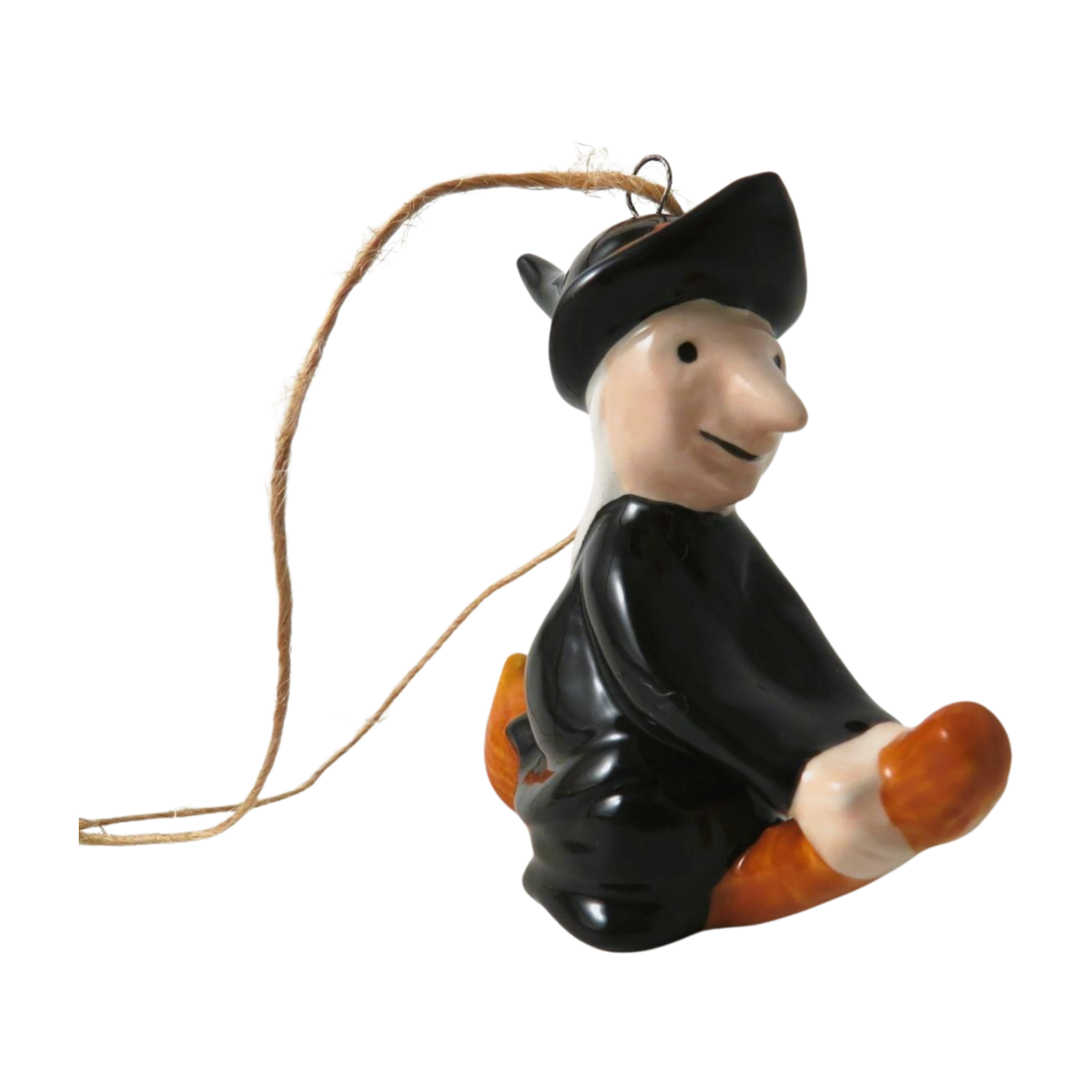 Autumn Hanging Decoration: Ceramic Flying Witch - Giftware Trading