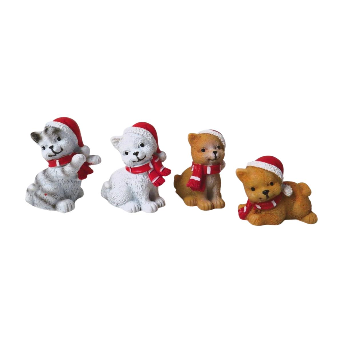 Christmas Ornament : Resin Christmas Cats - Various Colours - Giftware Trading