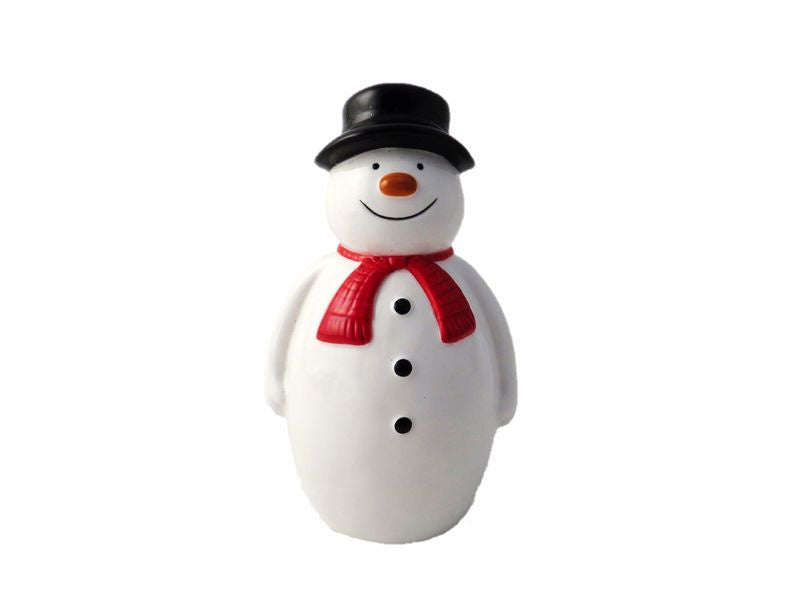 Christmas Ornament : Ceramic Snowman Medium Scarf - White & Red - Giftware Trading