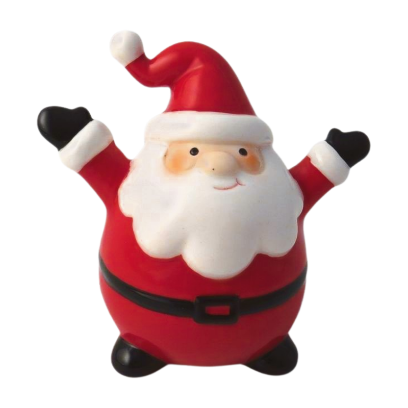 Christmas Ornament : Ceramic Santa Arms Out - White & Red - Giftware Trading