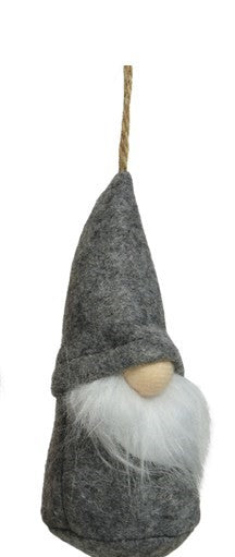 Christmas LED Ornament: Fabric Gonk Mini Hanging - Light Grey