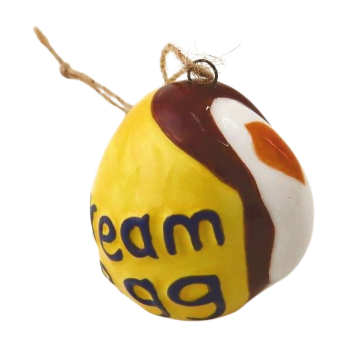 Easter Hanging Decoration: Ceramic Cream Egg - Multi - Giftware Trading
