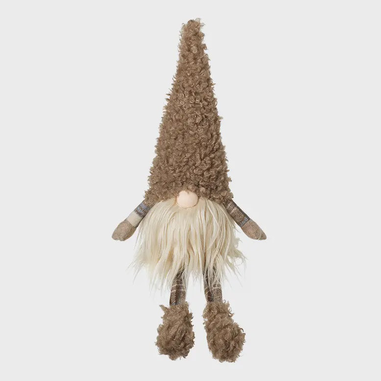 Christmas Character: Fabric Sitting Gonk Tartan - Brown