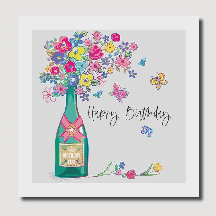 Birthday Card: Flower Fizz - Marina B