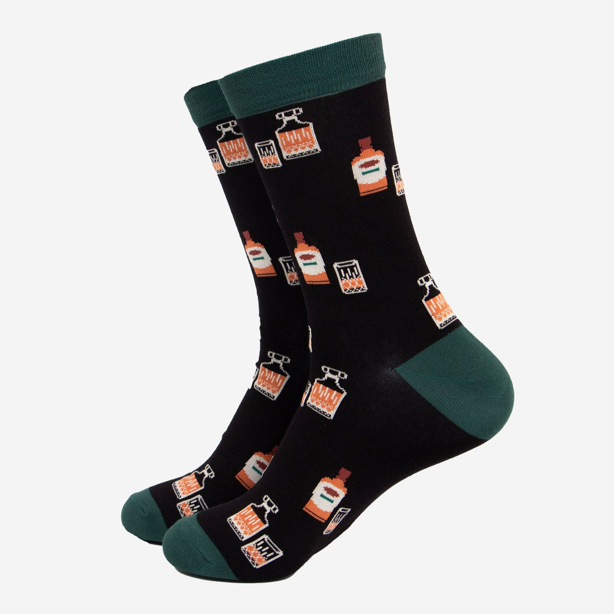 Men's Socks: Bamboo Whisky - Black - Sock Talk