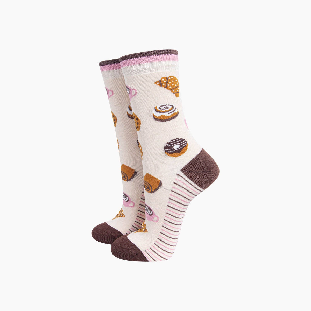 Ladies Socks: Bamboo Bakery - Cream - Sock Talk