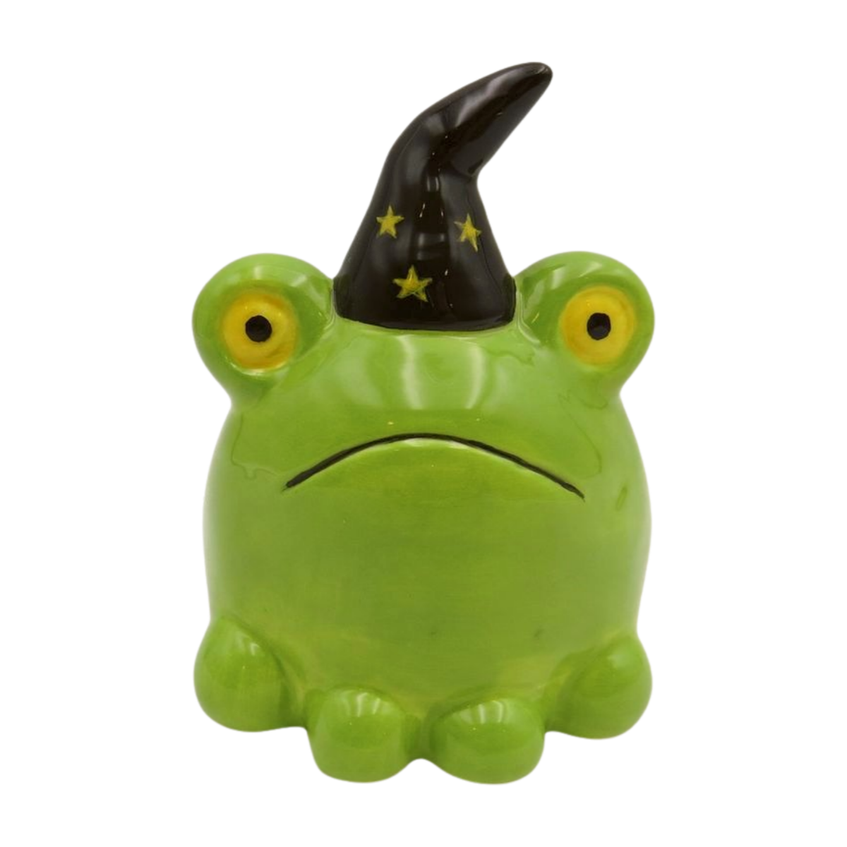 Autumn Ornament : Ceramic Frog With Witches Hat - Giftware Trading