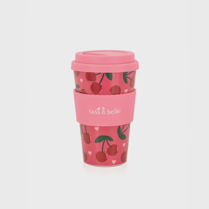 Travel Mug: Travel Coffee Mug Cherry - Sass & Belle