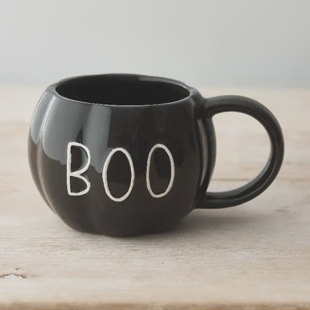 Haloween Mug: Ceramic Boo Pumpkin - Black - Gainsborough