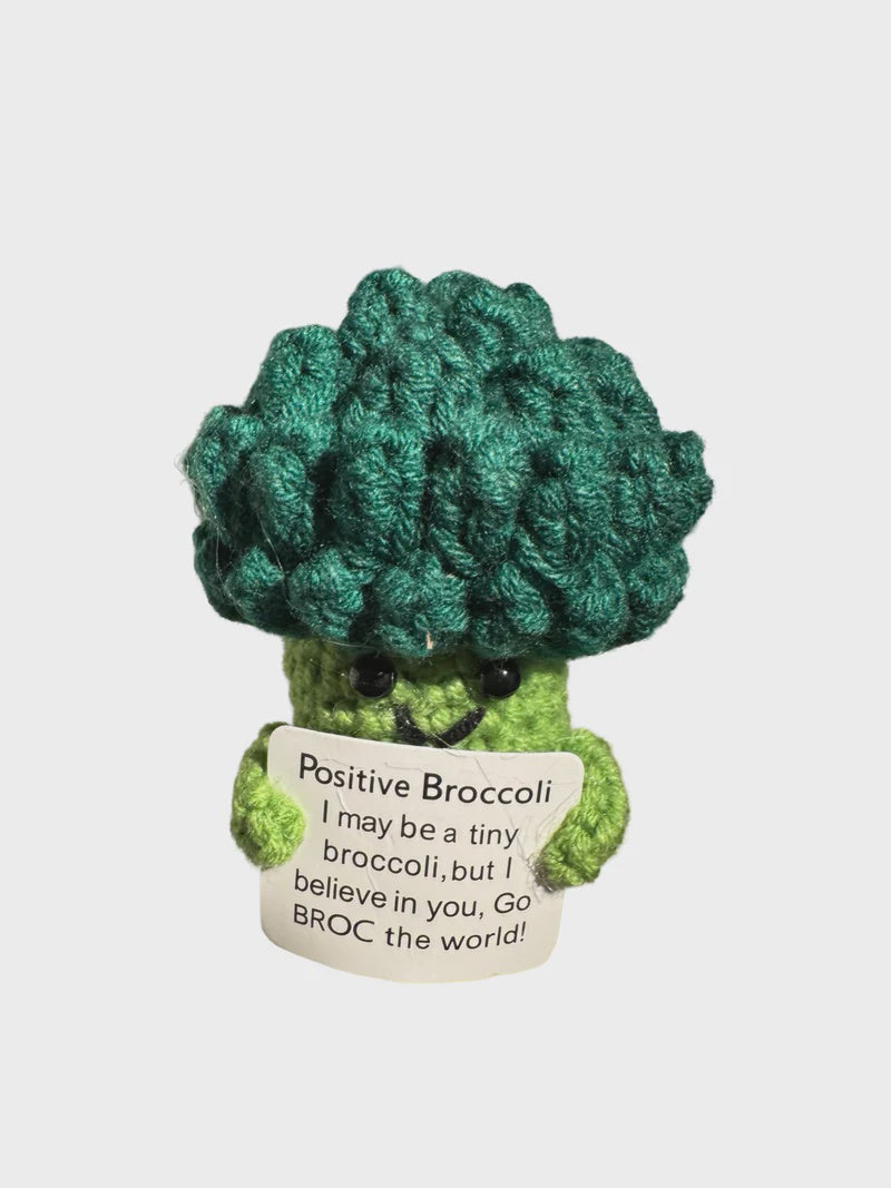 Positivity Crochet Gift: Small - Positive Broccoli  - The Happy Fruit and Veg Farm