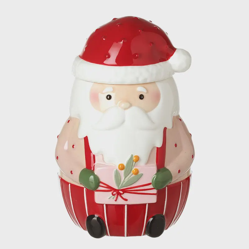 Christmas Jar: Ceramic Porcelain Santa Jar - Heaven Sends