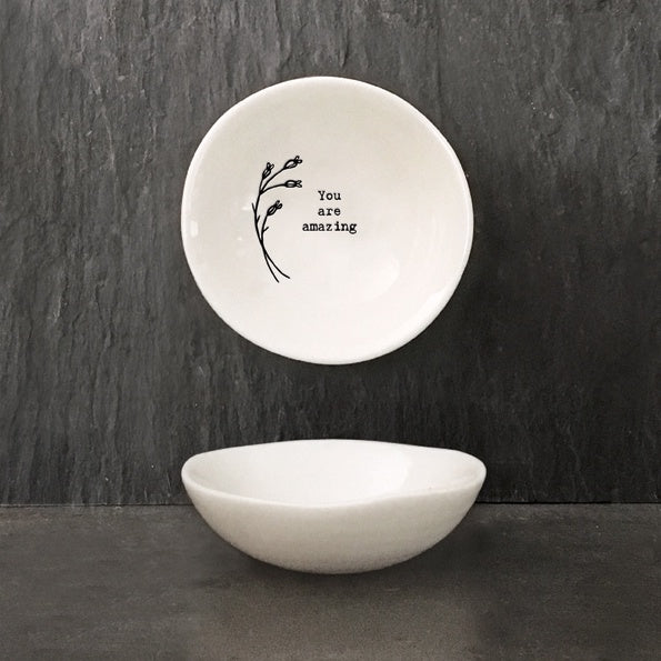 Mini Bowl: Porcelain Small Amazing - White - East of India