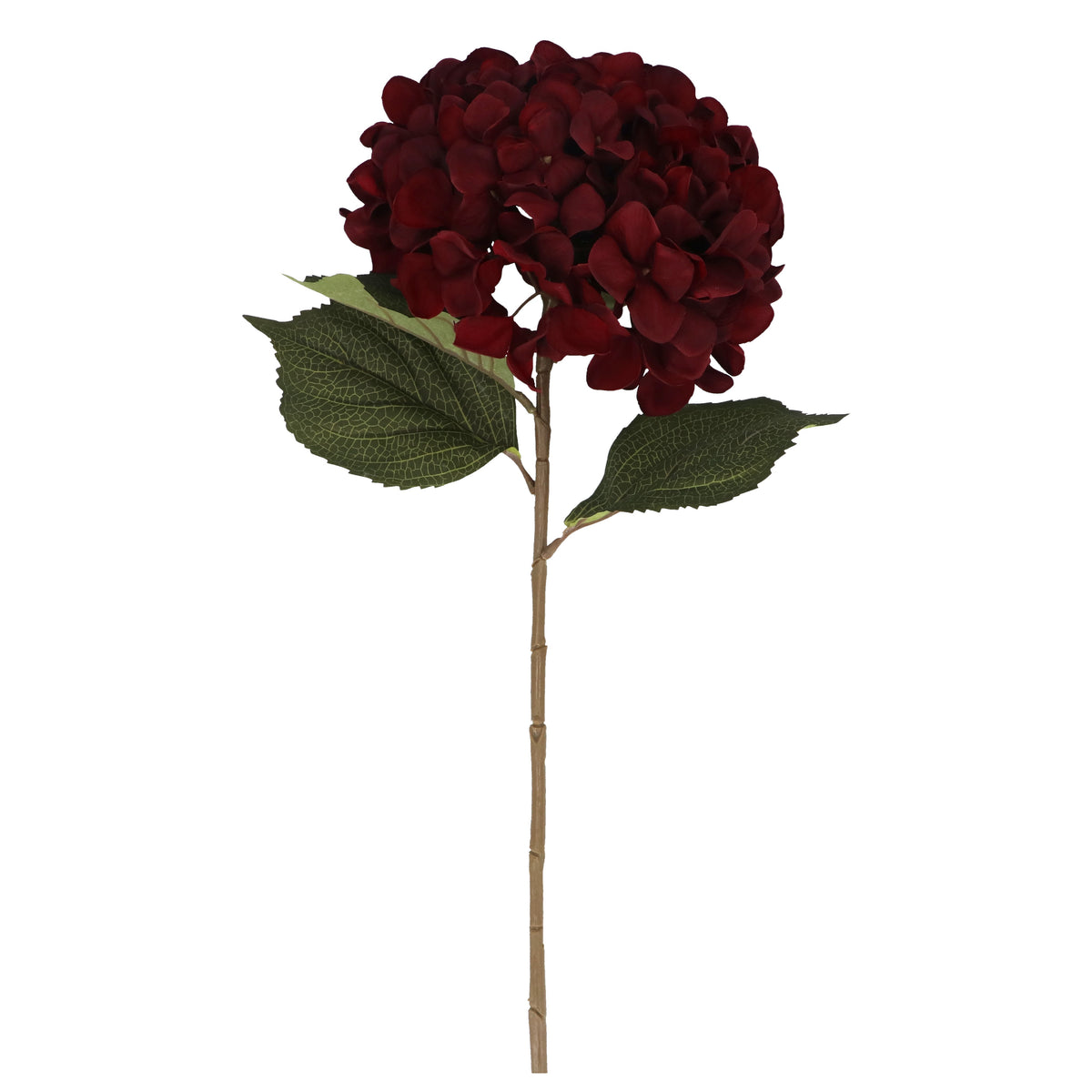 Faux Flower Stem: Hydrangea Giant - Mahogony - Gisela Graham