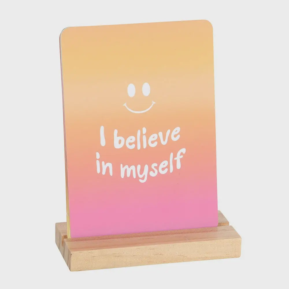 Mindful Cards: Wooden Stand Affirmation - Pastels - Something Different