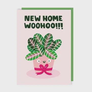 New Home Card: Woohoo Plant - Pink - Lucy Maggie