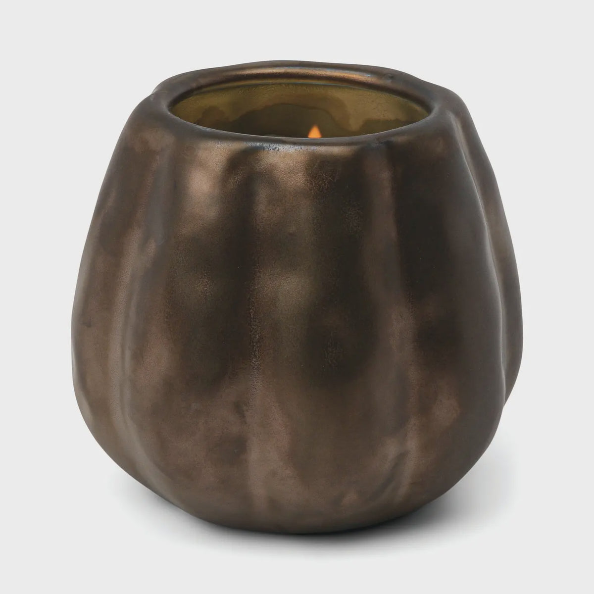 Scented Decorative Candle: Ceramic PUMPKIN - Pumpkin Spiced- Boxed - Bronze  - Paddywax
