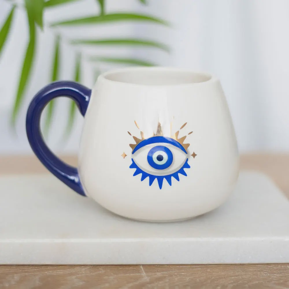 Mug: Ceramic Rounded All Seeing Eye - Blue - Something Different