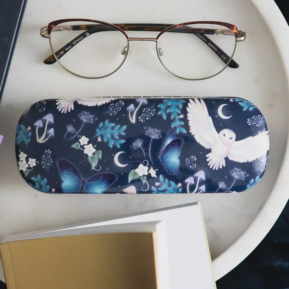 Glasses Case: Hard Night Flight Owl - Blue - Something Different