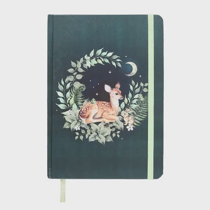 Notebook: A5 Forest Fawn 200 Lined Pages - Green - Something Different