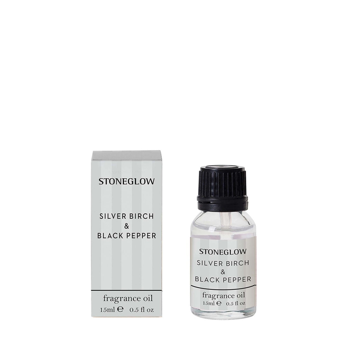 Fragrance Oil: Refill 15ml Bottle Mist Diffuser - Silver Birch & Black Pepper - Stoneglow