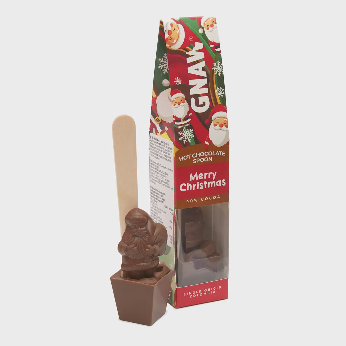 Hot Choc Stirrer: Merry Christmas Santa 40% Cocoa  - GNAW
